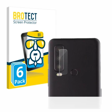 Parte frontal de un envase de producto con el logotipo de la marca BROTECT. Al lado se muestra el dispositivo Caterpillar Cat 