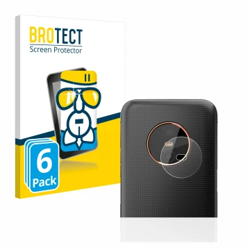 Parte frontal de un envase de producto con el logotipo de la marca BROTECT. Al lado se muestra el dispositivo Gigaset GX6 (SÓL