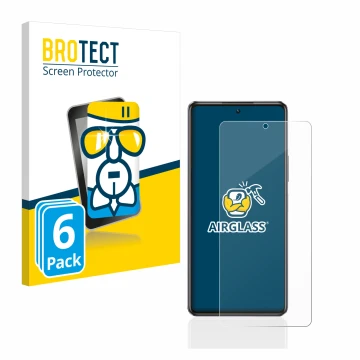 Parte frontal de un envase de producto con el logotipo de la marca BROTECT. Al lado se muestra el dispositivo Infinix Note 30 