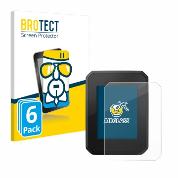 Parte frontal de un envase de producto con el logotipo de la marca BROTECT. Al lado se muestra el dispositivo FIT Display Comp