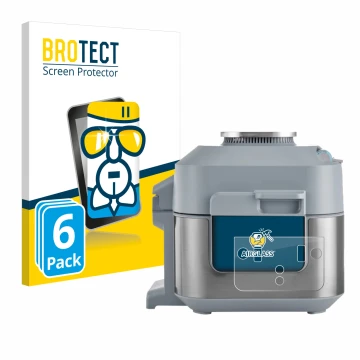 Parte frontal de un envase de producto con el logotipo de la marca BROTECT. Al lado se muestra el dispositivo Ninja Speedi Rap