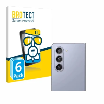 Parte frontal de un envase de producto con el logotipo de la marca BROTECT. Al lado se muestra el dispositivo Samsung Galaxy Z