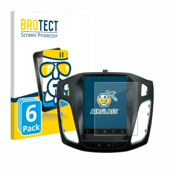 Parte frontal de un envase de producto con el logotipo de la marca BROTECT. Al lado se muestra el dispositivo Isudar Ford/Focu