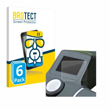 Parte frontal de un envase de producto con el logotipo de la marca BROTECT. Al lado se muestra el dispositivo Motocaddy M7 Rem