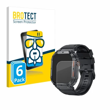 Parte frontal de un envase de producto con el logotipo de la marca BROTECT. Al lado se muestra el dispositivo GaWear K57PRO 1.