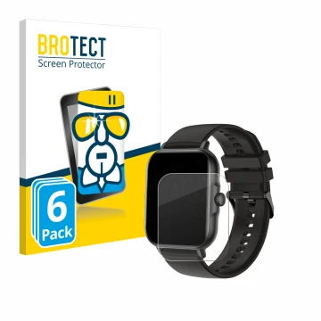 Parte frontal de un envase de producto con el logotipo de la marca BROTECT. Al lado se muestra el dispositivo AcclaFit KM13 1.