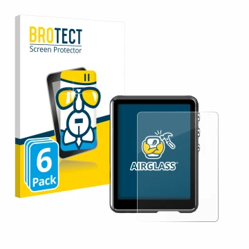 Parte frontal de un envase de producto con el logotipo de la marca BROTECT. Al lado se muestra el dispositivo Mechen M3 con su