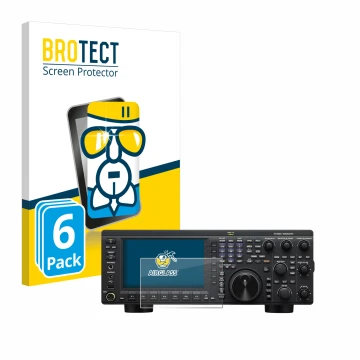 Parte frontal de un envase de producto con el logotipo de la marca BROTECT. Al lado se muestra el dispositivo Kenwood TS-890S 