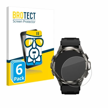 Parte frontal de un envase de producto con el logotipo de la marca BROTECT. Al lado se muestra el dispositivo Kospet Tank T3 U