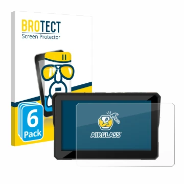 Parte frontal de un envase de producto con el logotipo de la marca BROTECT. Al lado se muestra el dispositivo Carpuride W502 5