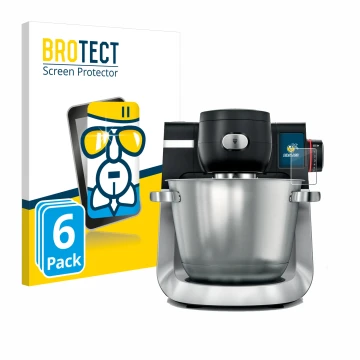 Parte frontal de un envase de producto con el logotipo de la marca BROTECT. Al lado se muestra el dispositivo Bosch MUM Serie 
