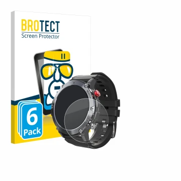 Parte frontal de un envase de producto con el logotipo de la marca BROTECT. Al lado se muestra el dispositivo Darmowade Smartw