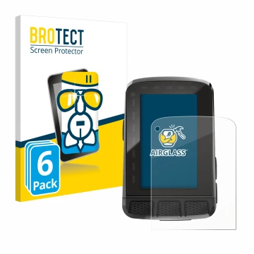 Parte frontal de un envase de producto con el logotipo de la marca BROTECT. Al lado se muestra el dispositivo Wahoo Elemnt Roa