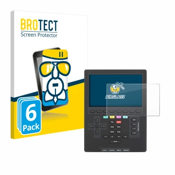 Parte frontal de un envase de producto con el logotipo de la marca BROTECT. Al lado se muestra el dispositivo Polyend Tracker 