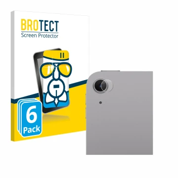 Parte frontal de un envase de producto con el logotipo de la marca BROTECT. Al lado se muestra el dispositivo Apple iPad Air 1