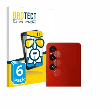 Parte frontal de un envase de producto con el logotipo de la marca BROTECT. Al lado se muestra el dispositivo Sony Xperia 1 VI