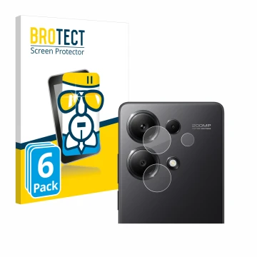 Parte frontal de un envase de producto con el logotipo de la marca BROTECT. Al lado se muestra el dispositivo Xiaomi Redmi Not