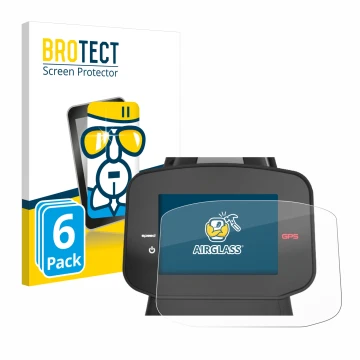 Parte frontal de un envase de producto con el logotipo de la marca BROTECT. Al lado se muestra el dispositivo PowaKaddy FX7 GP
