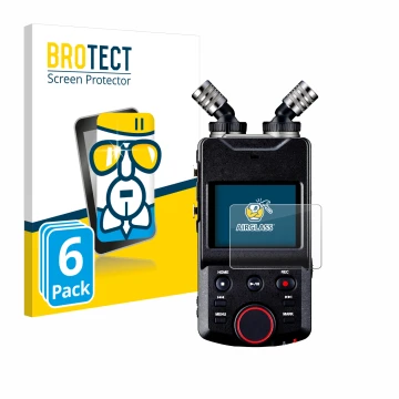 Parte frontal de un envase de producto con el logotipo de la marca BROTECT. Al lado se muestra el dispositivo Tascam Portacapt