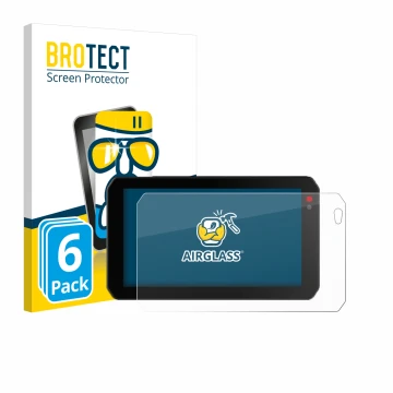 Parte frontal de un envase de producto con el logotipo de la marca BROTECT. Al lado se muestra el dispositivo Chigee AIO-5 Lit