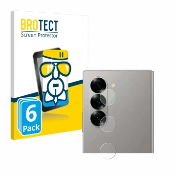Parte frontal de un envase de producto con el logotipo de la marca BROTECT. Al lado se muestra el dispositivo Samsung Galaxy Z