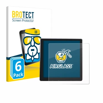 Parte frontal de un envase de producto con el logotipo de la marca BROTECT. Al lado se muestra el dispositivo Shelly Wall Disp