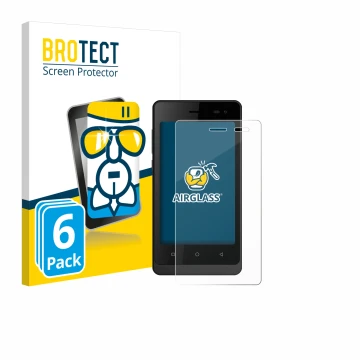 Parte frontal de un envase de producto con el logotipo de la marca BROTECT. Al lado se muestra el dispositivo Logicom Wave 2 c