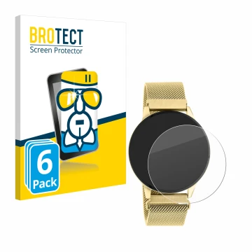 Parte frontal de un envase de producto con el logotipo de la marca BROTECT. Al lado se muestra el dispositivo Oozoo Q00121 con