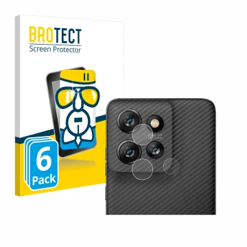 Parte frontal de un envase de producto con el logotipo de la marca BROTECT. Al lado se muestra el dispositivo Motorola ThinkPh