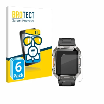 Parte frontal de un envase de producto con el logotipo de la marca BROTECT. Al lado se muestra el dispositivo Baolubao W60 con