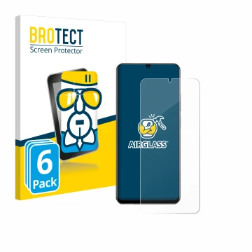 Parte frontal de un envase de producto con el logotipo de la marca BROTECT. Al lado se muestra el dispositivo realme Note 60 4