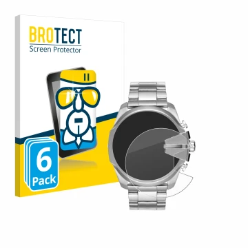 Parte frontal de un envase de producto con el logotipo de la marca BROTECT. Al lado se muestra el dispositivo Diesel Mega Chie