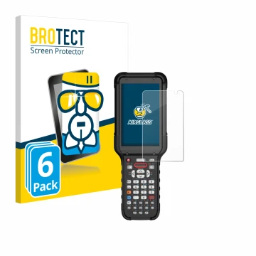 Parte frontal de un envase de producto con el logotipo de la marca BROTECT. Al lado se muestra el dispositivo Honeywell CK67 c