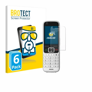 Parte frontal de un envase de producto con el logotipo de la marca BROTECT. Al lado se muestra el dispositivo Unify OpenScape 