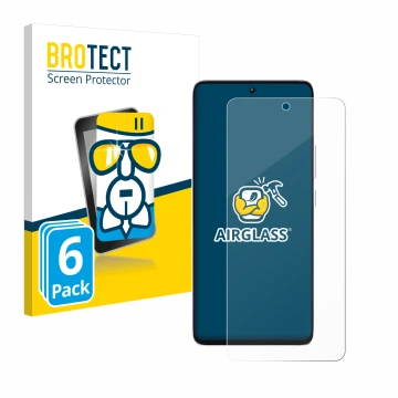 Parte frontal de un envase de producto con el logotipo de la marca BROTECT. Al lado se muestra el dispositivo Xiaomi Poco M7 P