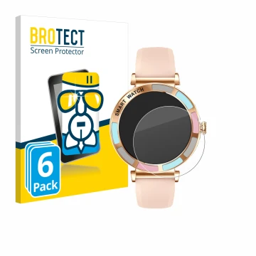 Parte frontal de un envase de producto con el logotipo de la marca BROTECT. Al lado se muestra el dispositivo Braidol Smartwat