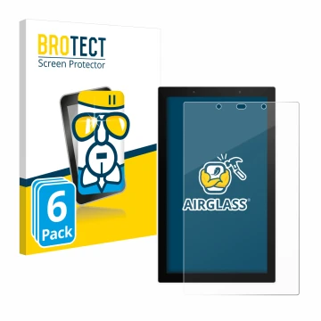 Parte frontal de un envase de producto con el logotipo de la marca BROTECT. Al lado se muestra el dispositivo SONOFF NSPanel P