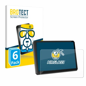Parte frontal de un envase de producto con el logotipo de la marca BROTECT. Al lado se muestra el dispositivo Carpuride W502BS