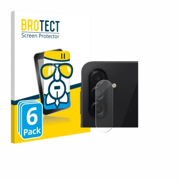 Parte frontal de un envase de producto con el logotipo de la marca BROTECT. Al lado se muestra el dispositivo Samsung Galaxy A