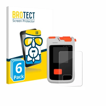 Parte frontal de un envase de producto con el logotipo de la marca BROTECT. Al lado se muestra el dispositivo Mammut Barryvox 