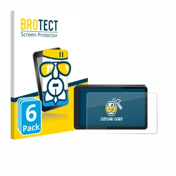 Parte frontal de un envase de producto con el logotipo de la marca BROTECT. Al lado se muestra el dispositivo CARabc DB601 con