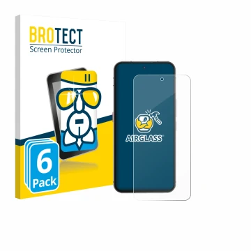 Parte frontal de un envase de producto con el logotipo de la marca BROTECT. Al lado se muestra el dispositivo Oukitel WP200 Pr