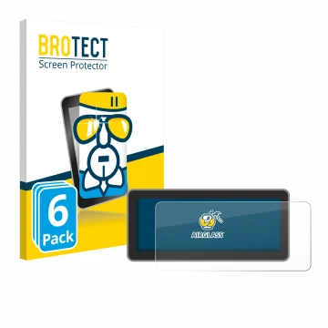 Parte frontal de un envase de producto con el logotipo de la marca BROTECT. Al lado se muestra el dispositivo Vantrue Nexus 4 