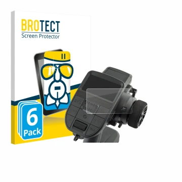 Parte frontal de un envase de producto con el logotipo de la marca BROTECT. Al lado se muestra el dispositivo Radiomaster MT12