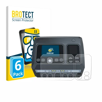 Parte frontal de un envase de producto con el logotipo de la marca BROTECT. Al lado se muestra el dispositivo SkyRc D750 Mix c