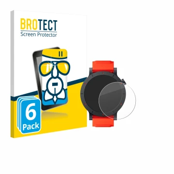 Parte frontal de un envase de producto con el logotipo de la marca BROTECT. Al lado se muestra el dispositivo Nothing CMF Watc