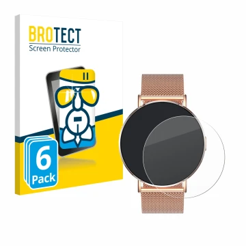 Parte frontal de un envase de producto con el logotipo de la marca BROTECT. Al lado se muestra el dispositivo Levowatch Eve 1.