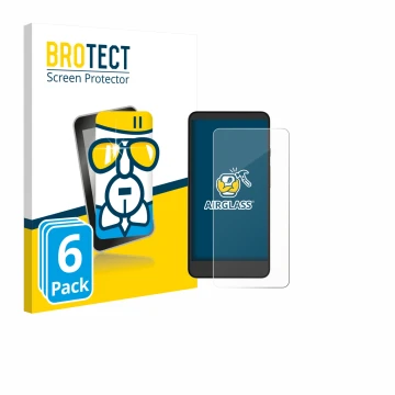 Parte frontal de un envase de producto con el logotipo de la marca BROTECT. Al lado se muestra el dispositivo Xiaomi Moaan Ink