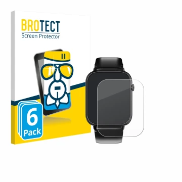 Parte frontal de un envase de producto con el logotipo de la marca BROTECT. Al lado se muestra el dispositivo Oukitel V3 1.83