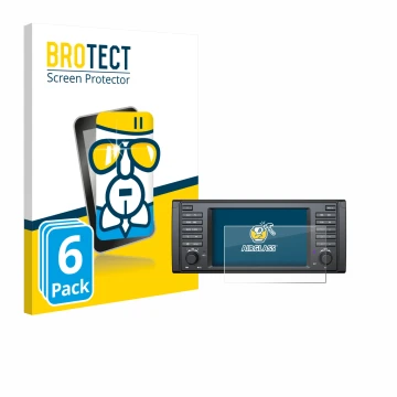 Parte frontal de un envase de producto con el logotipo de la marca BROTECT. Al lado se muestra el dispositivo Eonon E39A12S co